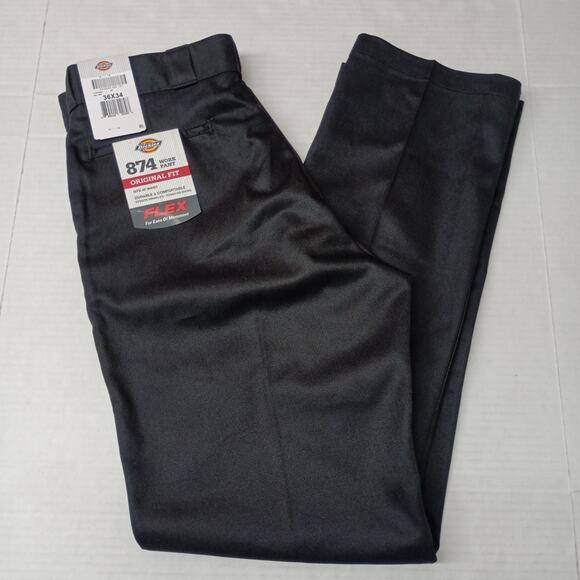 Dickies Other - Dickies 874 Work Pants Men 36x34 Black Flex Resists Wrinkles
